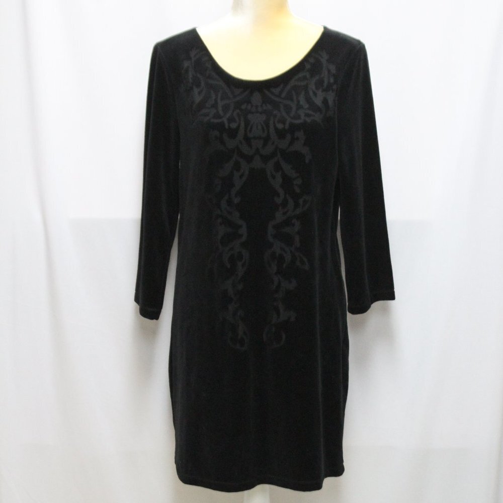Sanctuary Black Velvet Long Sleeve Dress